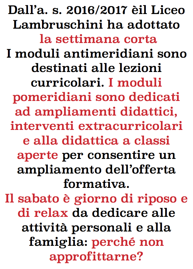 settimana corta